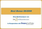 Der Zertifikateberater und finanztreff.de veröffentlichen Best Bonus-Studie
